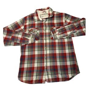 Men’s Gramicci Plaid Flannel Size Large Color Red- Blue- White